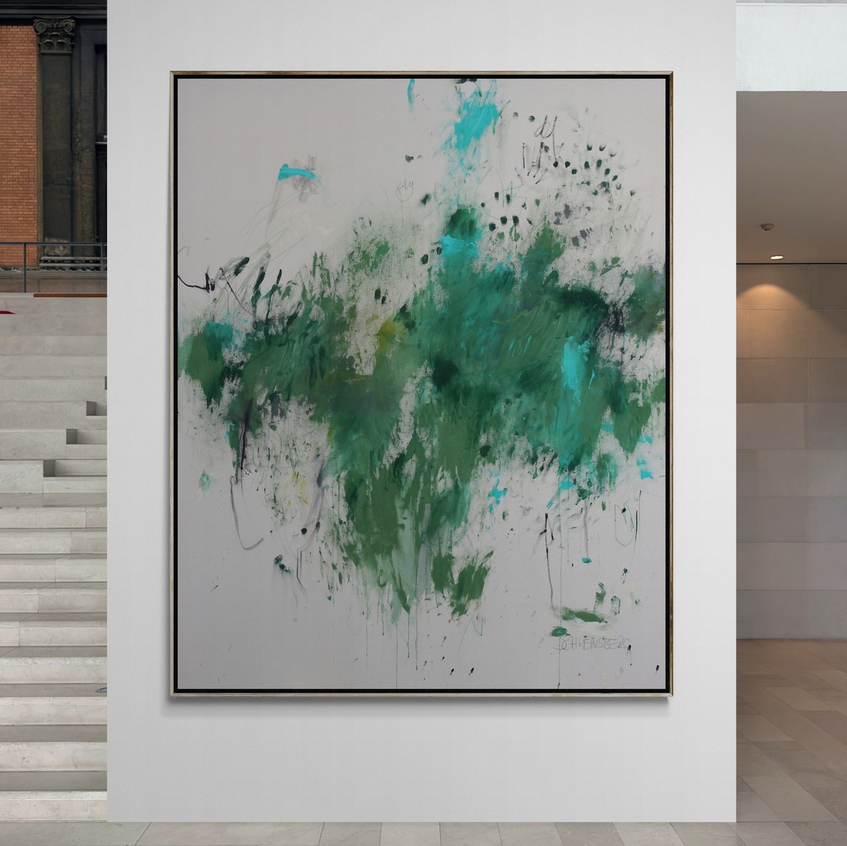 Expressive Painting , Im Moosgrun By Daniela Schweinsberg, 47 X 59, Artwork For Sale On Artfinder