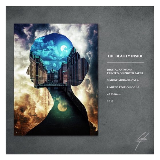 THE BEAUTY INSIDE | 2017 | DIGITAL ARTWORK PRINTED ON PHOTOGRAPHIC PAPER | HIGH QUALITY | LIMITED EDITION OF 10 | SIMONE MORANA CYLA | 45 X 60 CM