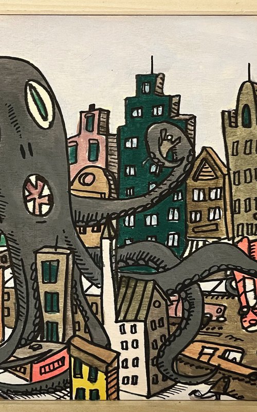 Kraken pursuit by Art of Aaron Wooten