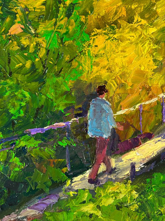 Forest Bridge over the River
