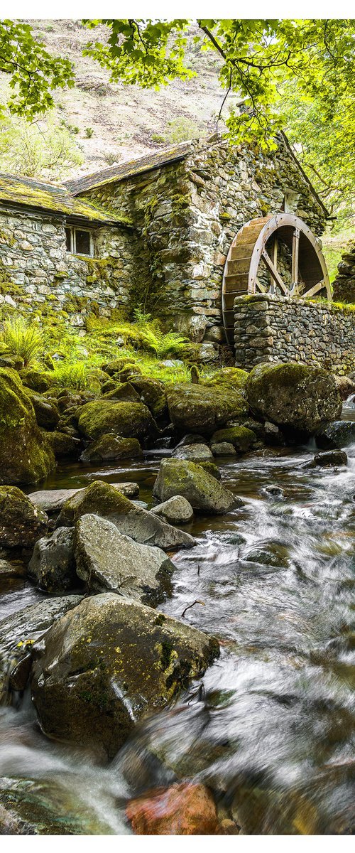 The Old Borrowdale Watermill- Portrait - English Lake District by Michael McHugh