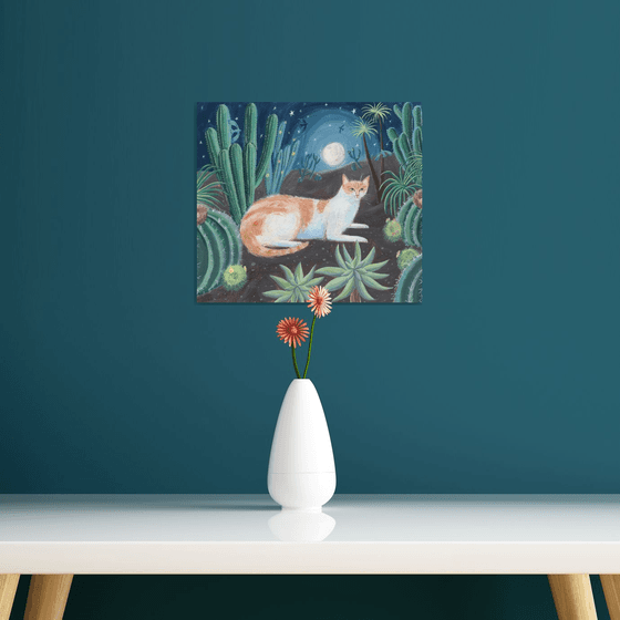 Cactus Garden Cat