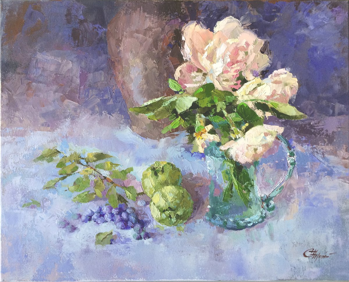 Still life with roses by Svitlana Druzhko