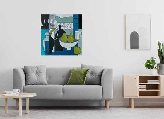 Still Life with 3 Pears II