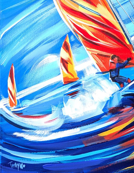 Sailing across an ocean