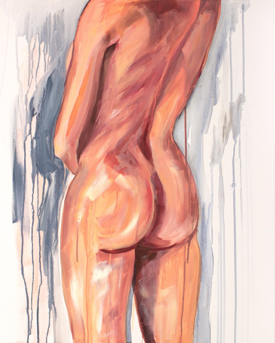 Expressive Portrait Oil Painting By Elizabeth Becker, 24 X 30, Refuge, Original Artwork