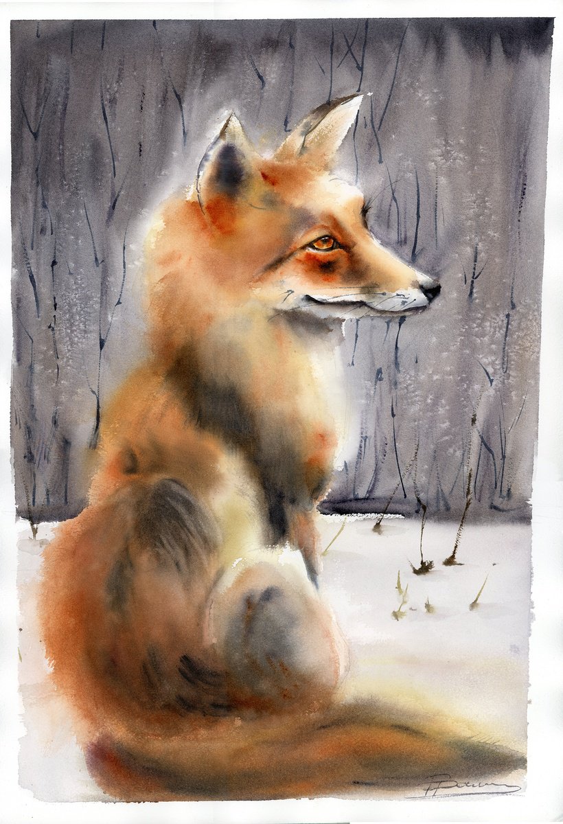Impressionistic Watercolour , Silent Witness By Olga Tchefranov (Shefranov), 14 X 20, Artwork For Sale On Artfinder