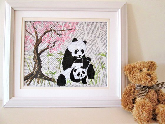 Mother and Baby Panda bears