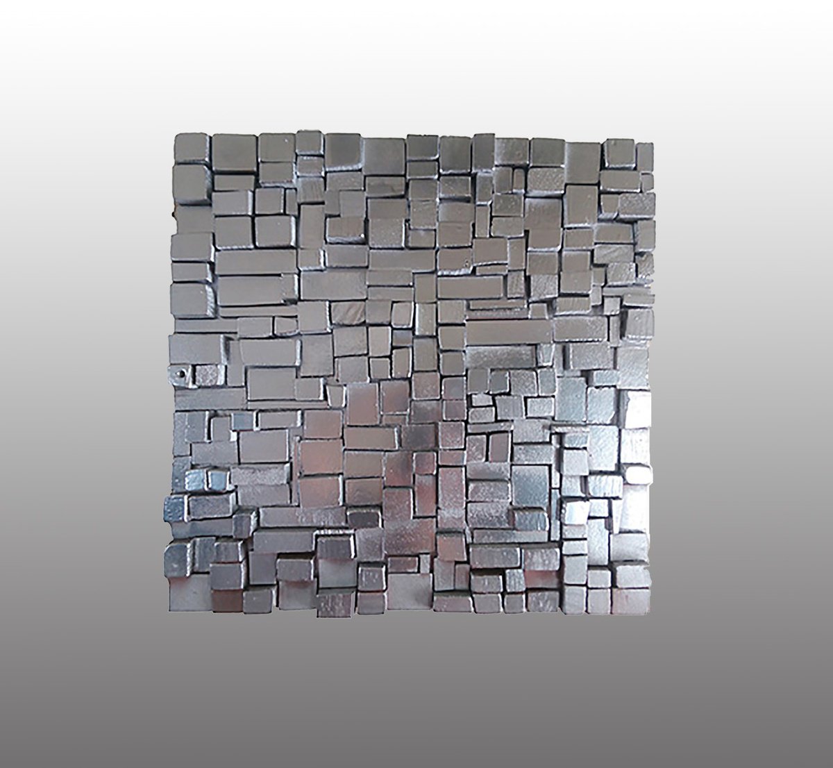 Geometric Abstract Painting By Christopher Scardino, 18 X 18, Silver Linings I, Original Artwork