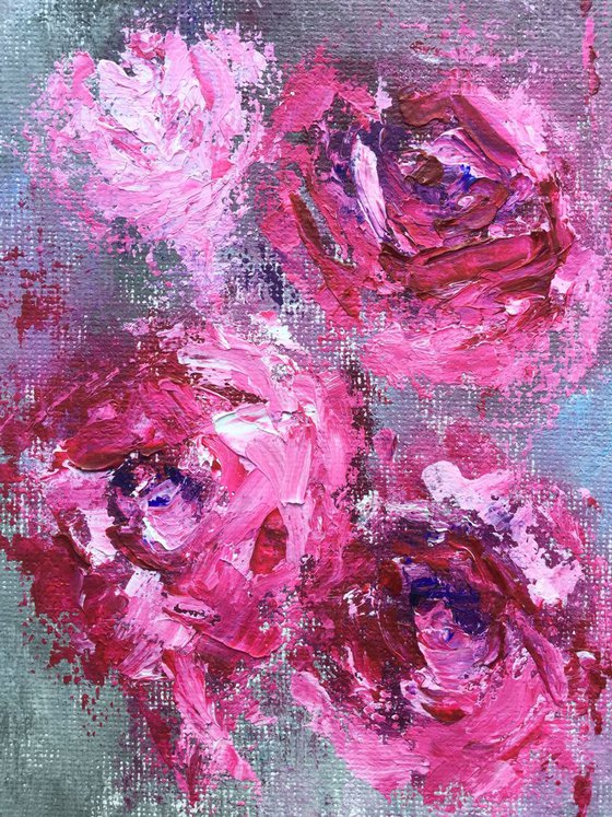 Vintage Roses #2 -  Impressionist Flowers