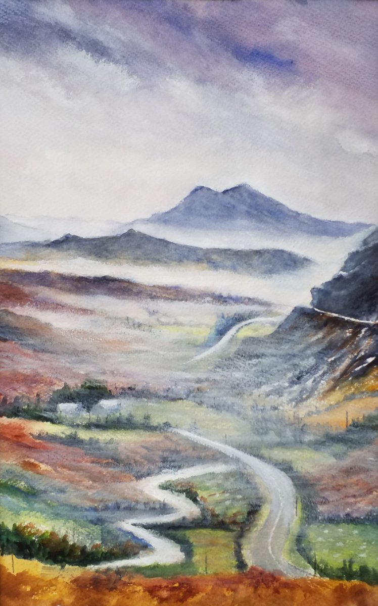 Snowdon through the Mist by gerry porcher