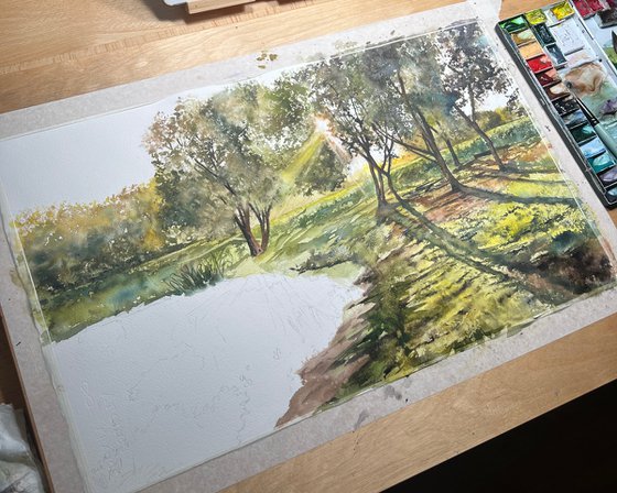 “Echoes of Golden Hour“ 56x35 cm