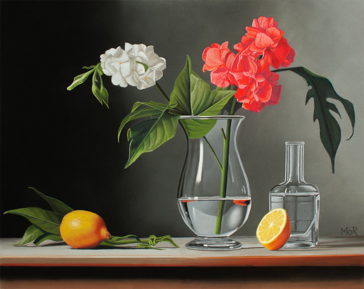 Photorealistic Still Life Pastel Drawing By Dietrich Moravec, 20 X 16, Quiet Tensions, Original Artwork