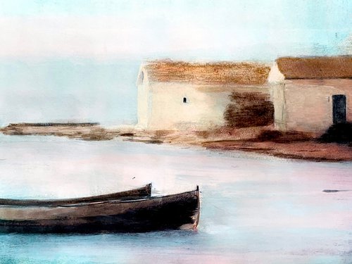Two Houses - Two Boats by Siniša Alujević