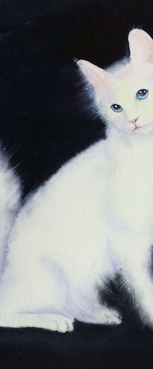 Princess Kitty - Coquette - An by Olga Beliaeva Watercolour