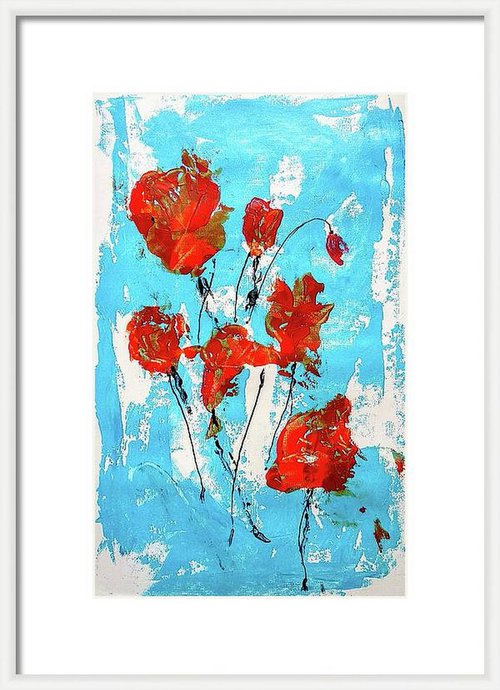 Abstract Red Roses by Asha Shenoy