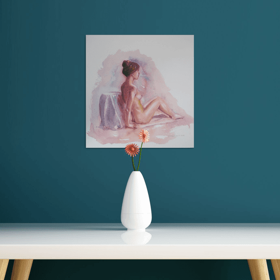 Seated female nude