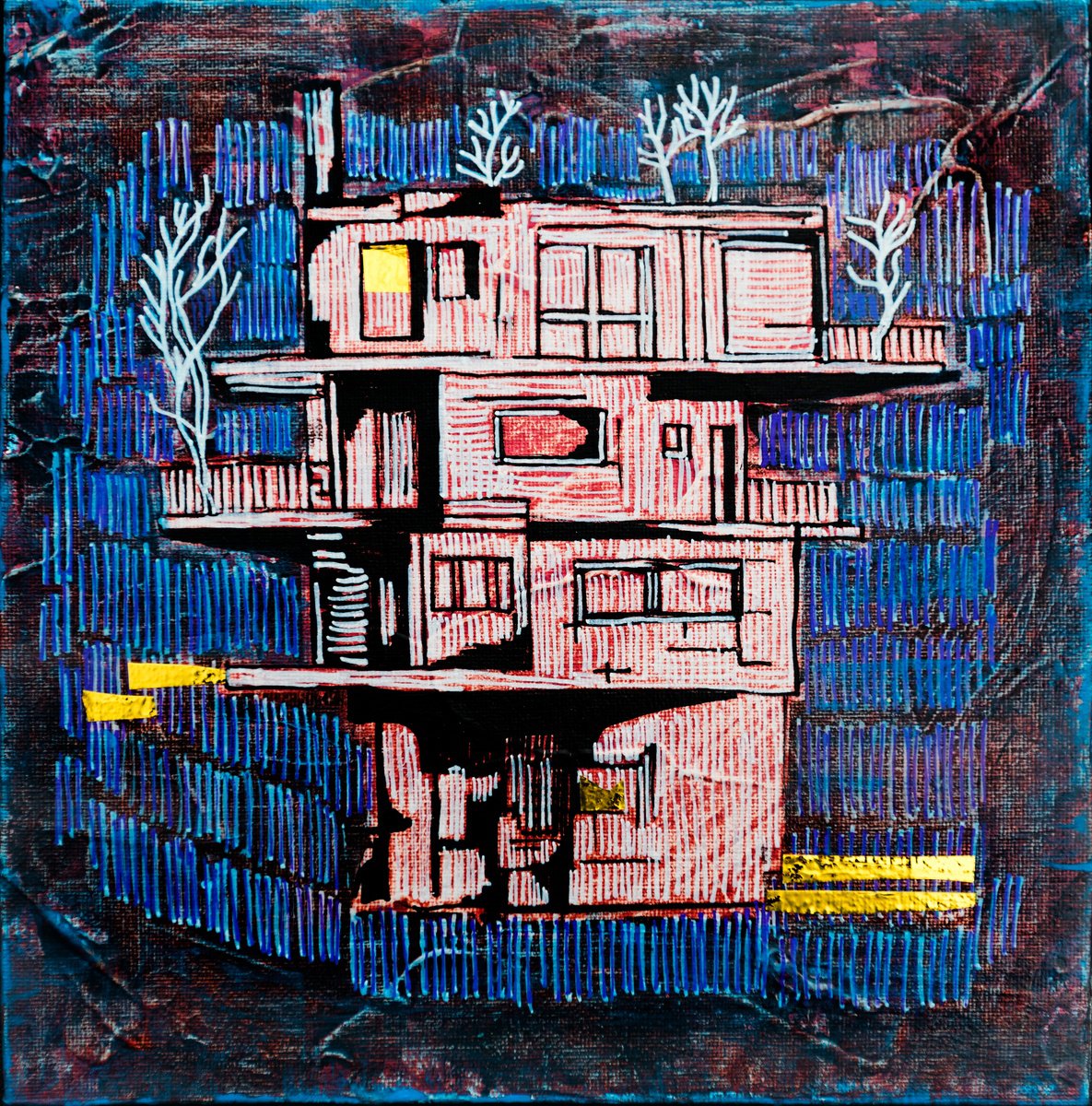Urban And Pop Acrylic Painting , Urban Levitation 2 By Ariadna De Raadt, 10 X 10, Artwork For Sale On Artfinder