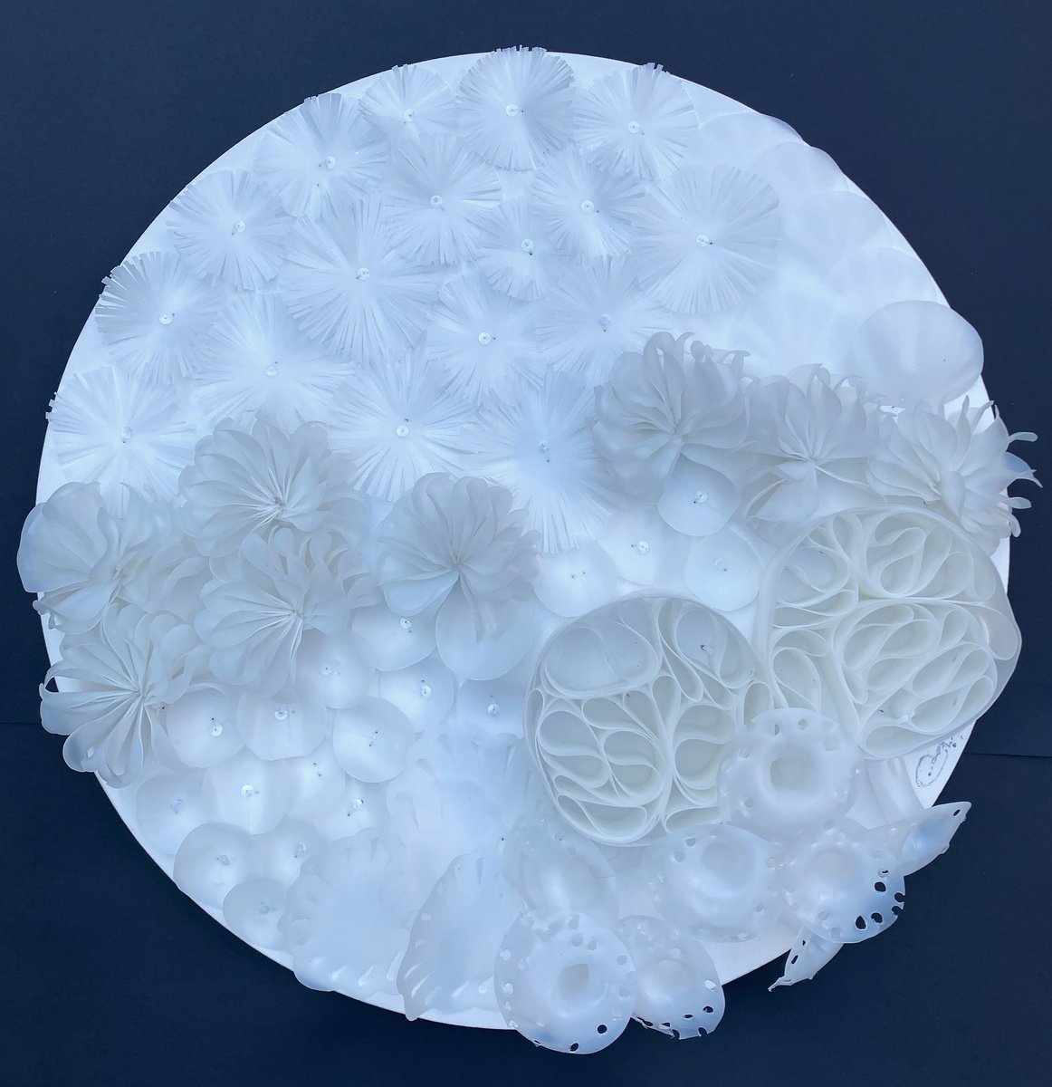 Organic Landscape Relief By Swapna Namboodiri, 20 X 20", Life Down Under-3, Original Artwork