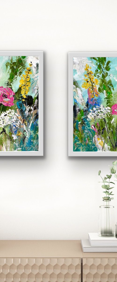 The Colours of Spring Diptych by Pooja Verma