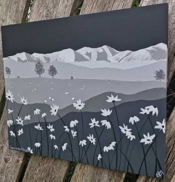 Snow covered Howgills, The Lake District