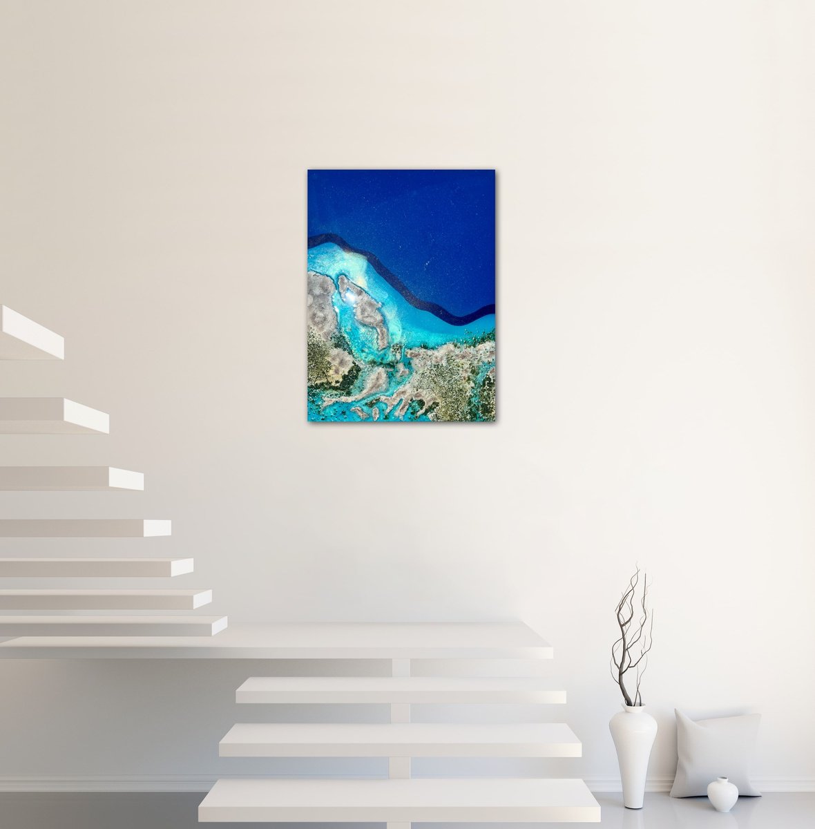 Photorealistic Landscape Acrylic Painting By Ana Hefco, 18 X 24, Heaven On Earth, Original Artwork
