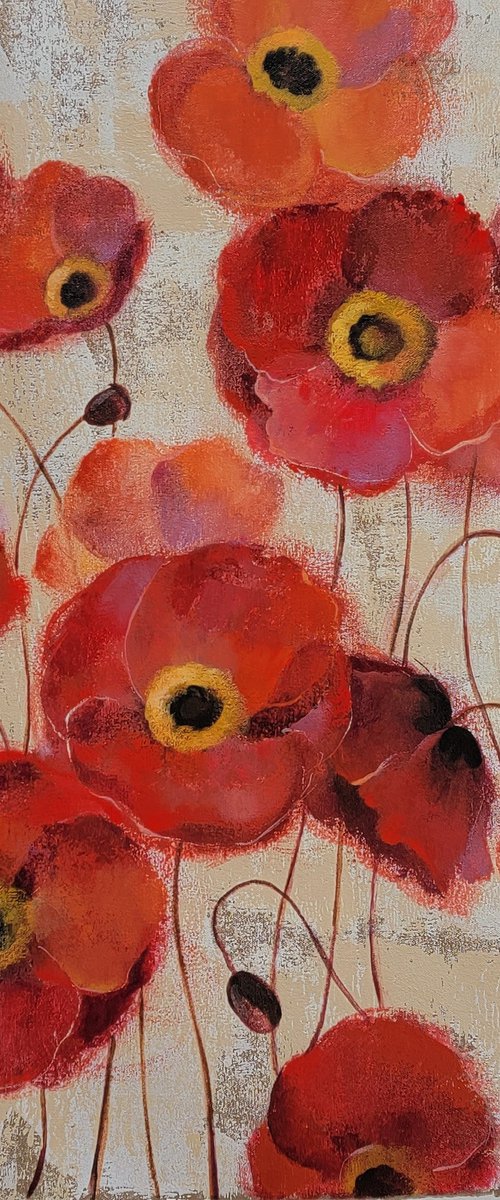 Bold Poppies by Silvia  Vassileva