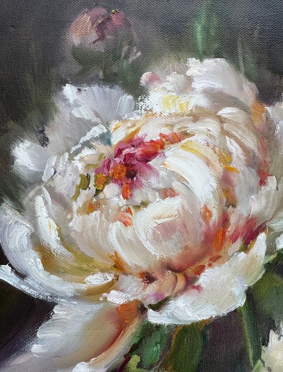 White peonies