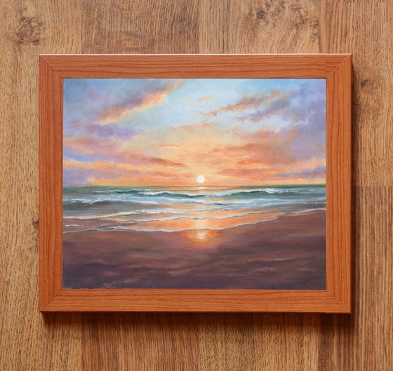 Peaceful beach sunset