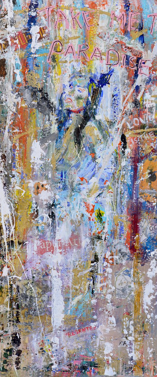 TAKE ME TO PARADISE painting by Oswin Gesselli 70 x 90 cm. | 27.56" x 35.43" by Oswin Gesselli