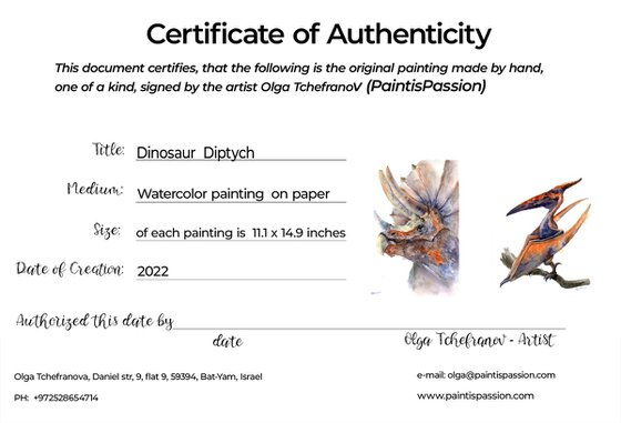 Dinosaur Diptych