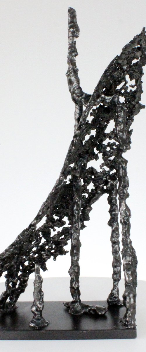 Line of light 83-21 - Abstract sculpture in metal lace by Philippe Buil