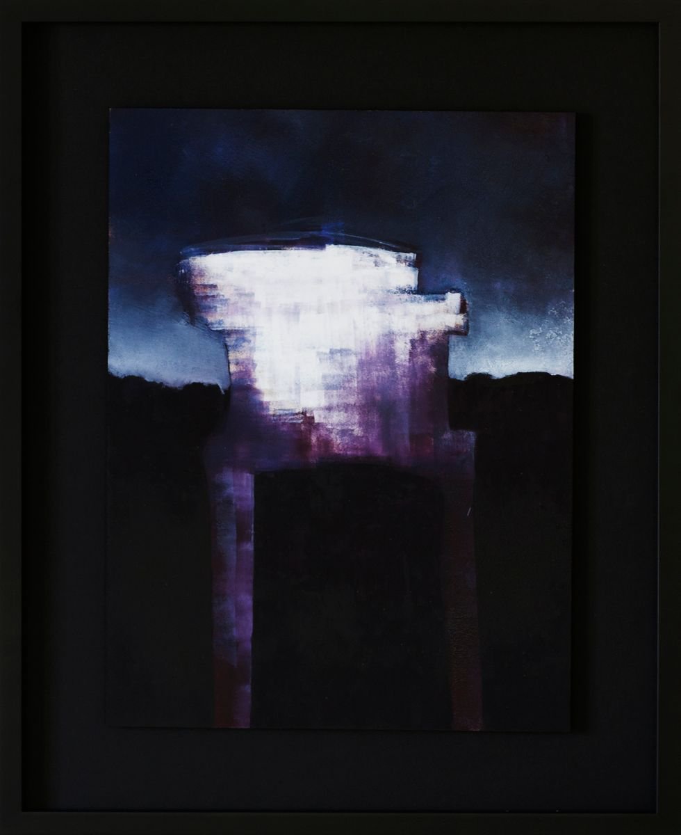 Geometric Abstract Oil Painting By Przemek Kret, 17 X 21", A Non-Platonic Solid, Original Artwork