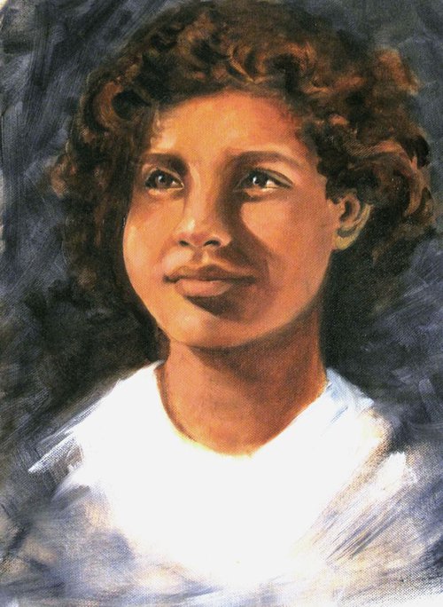 Hope - Portrait of a child by Asha Shenoy