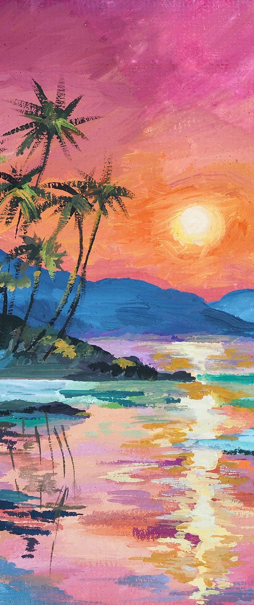 Hawaiian sunset by Delnara El
