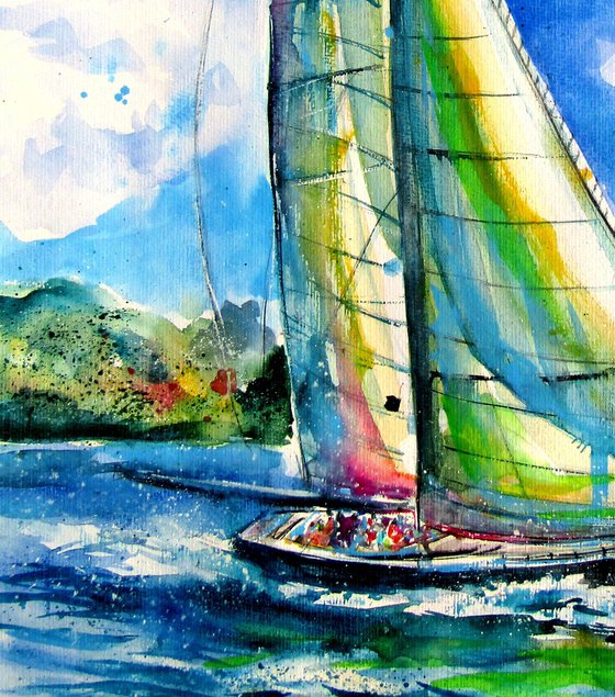 Summer and freedom - sailboat