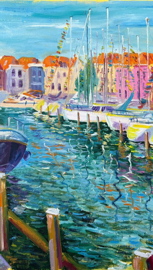 Sunny Harbor in Goes, Dutch Seascape by Dmitry Fedorov