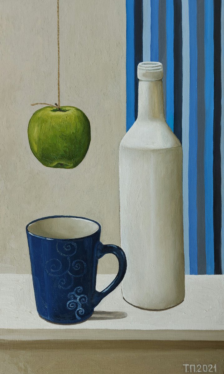 Still life with a blue mug by Tatiana Popova
