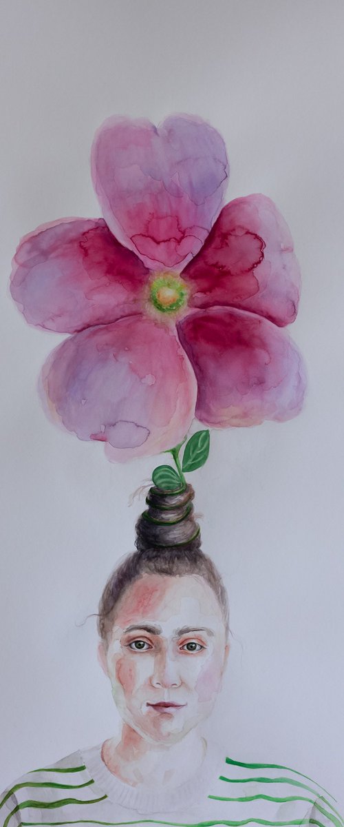 Rose hip flower by Nastassia Bas