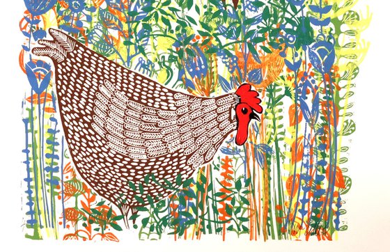 Hens in the yard