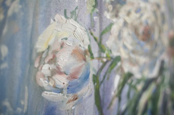 White peonies