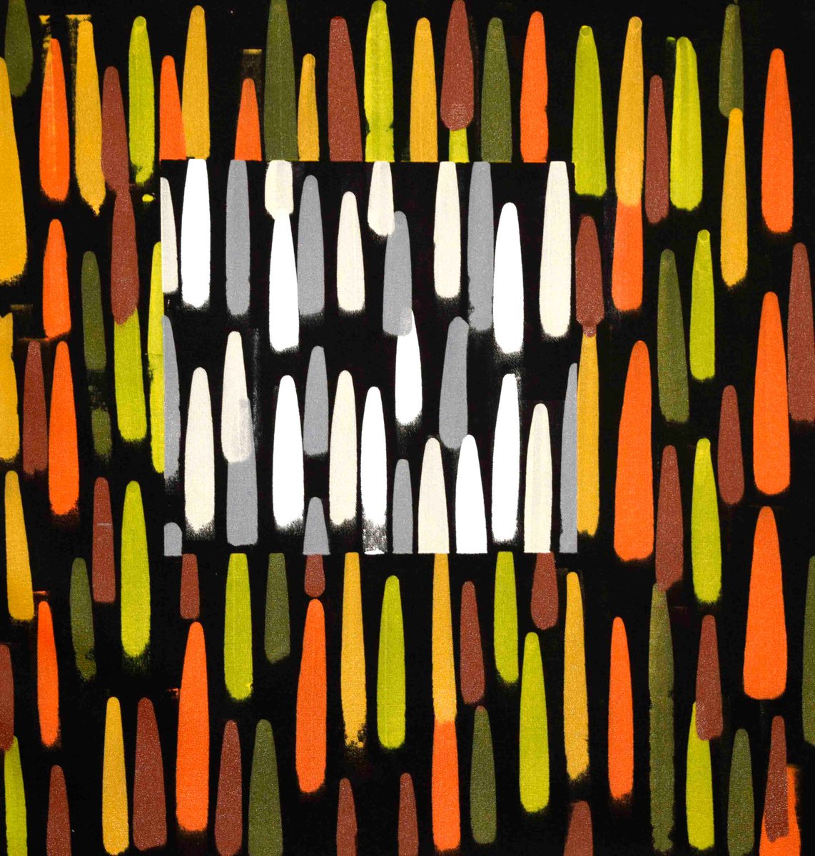 Abstract Acrylic Painting By Sumit Mehndiratta, 33 X 33", Composition No. 202, Original Artwork