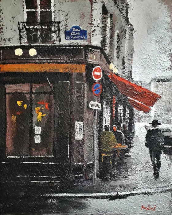 Morning in Paris. Acrylic painting