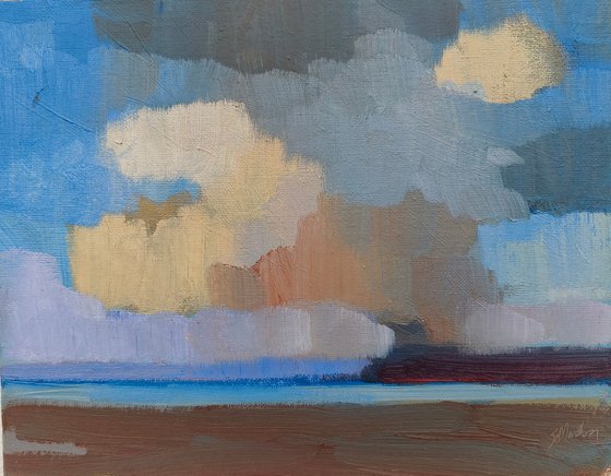 Evening sky by the sea