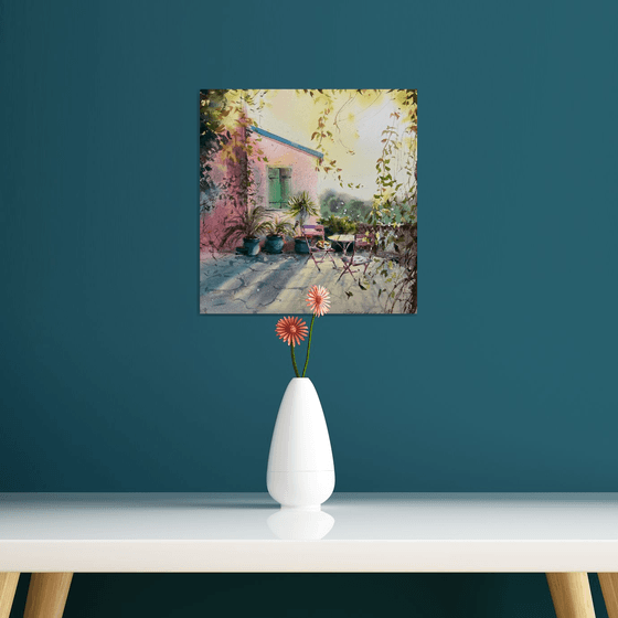 Sunlit Cyprus Corner