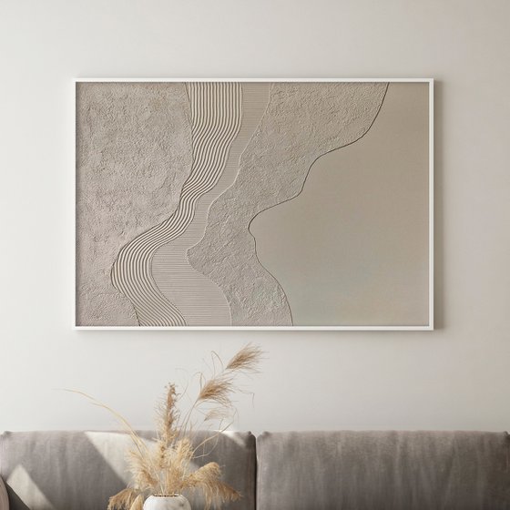 "Luara" Gray abstract textured art