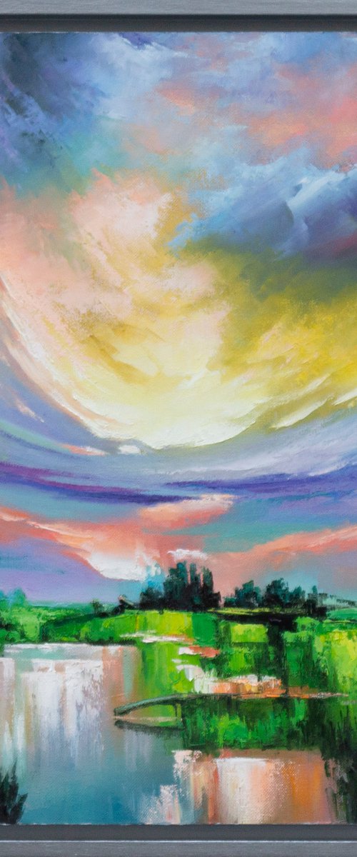 ABSTRACT LANDSCAPE 07 (DANCING SKIES) by Oleksii Vylusk