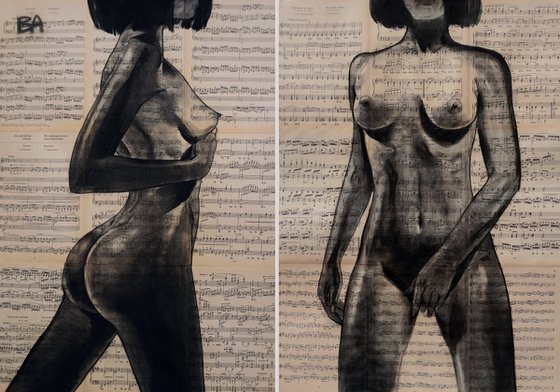 " Erotic girls " Two drawings