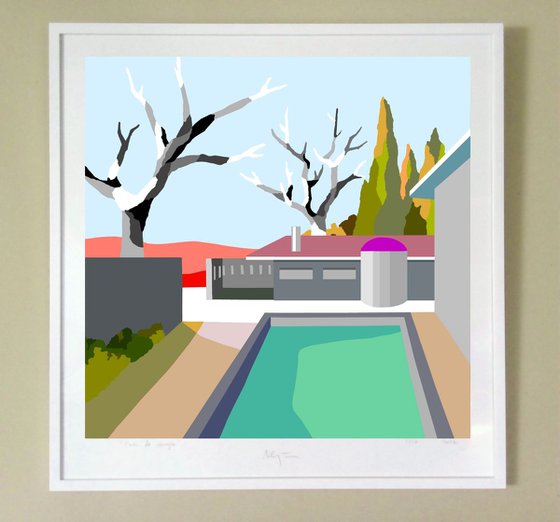 Summer house (Casa de verano) (pop art, landscape)