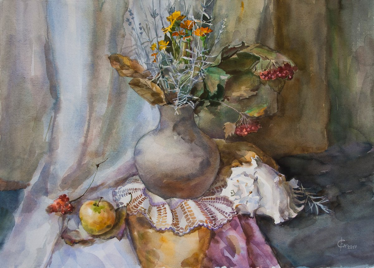 Still life with seashell by Ekaterina Solod